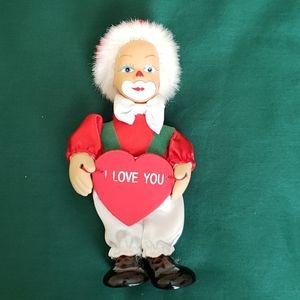 Crowne Silly Satin Porcelain Clown Santa